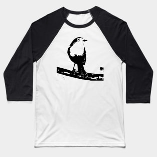 Monochrome cute bird painting Baseball T-Shirt